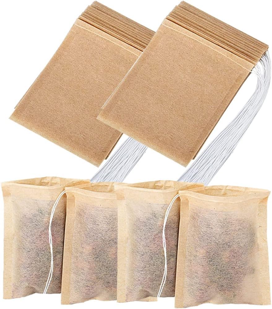 100 Pcstea Filter Bags, Tea Bags For Loose Leaf Tea Safe & Natural Material, Disposable Tea Infuser For Loose Leaf Tea, Coffee,