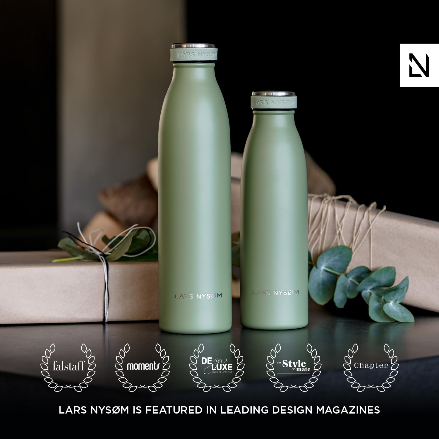 Lars Nysm Stainless Steel Insulated Water Bottle 12Oz 17Oz 25Oz 34Oz 51Oz | Insulated Thermo Flask For Hot And Cold Beverages |