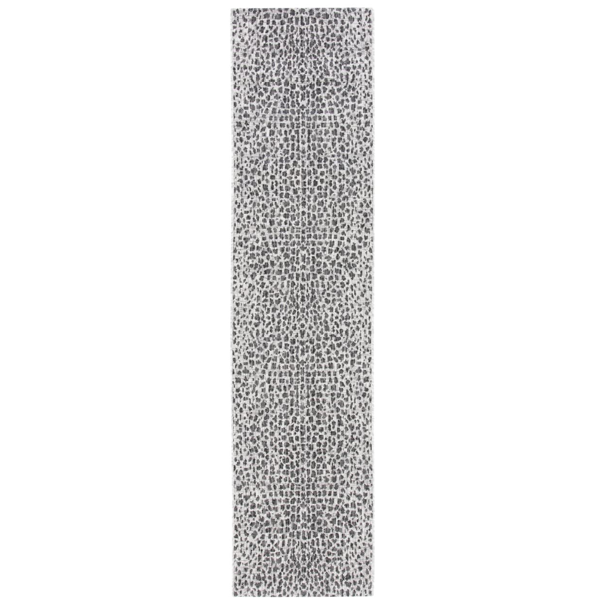 SAFAVIEH Courtyard Collection 2 3 x 16 Grey/Black CY8505 Indoor/ Outside Easy cleansingPatio Backyard Mudroom Runner Mat
