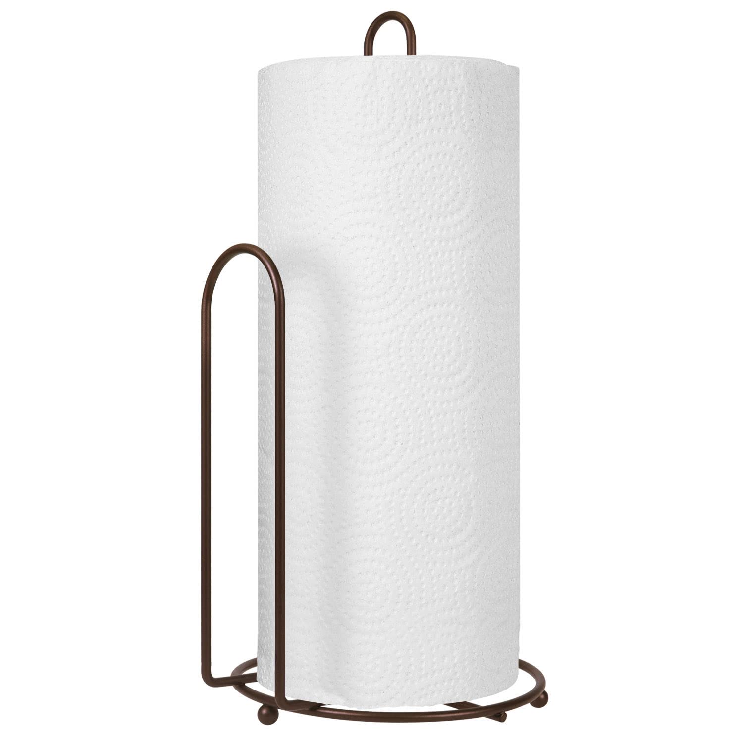 Blue Donuts Countertop Paper Towel Holder - Easy One-Handed Tear, Farmhouse Style, Bronze Finish