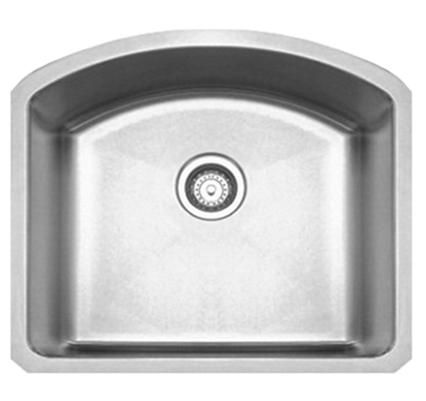 Whitehaus Whnc2321-Bss Haus Series 23 1/4-Inch Single Bowl Undermount Sink, Brushed Stainless Steel