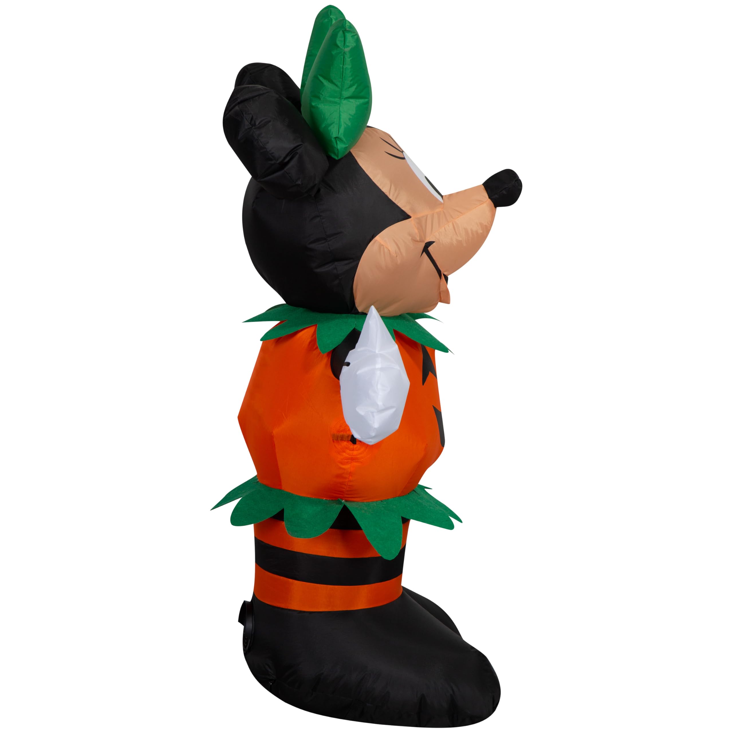 Gemmy Airblown Inflatable Minnie Dressed in Pumpkin Outfit Disney, 3.5 ft Tall, Multicolored