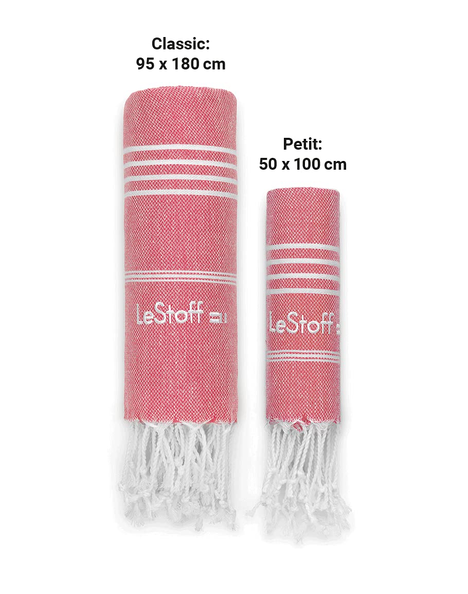 Lestoff Turkish Beach Towel 100% Organic Cotton Prewashed 38''X71'' Soft Highly Absorbent Quick Drying Beach Pool Bath Yoga Gym