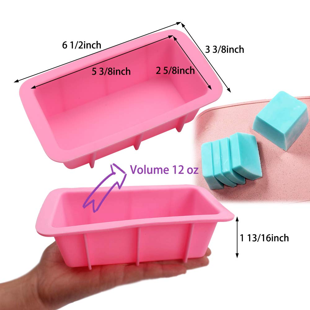 Baker Depot Silicone Mini Bread Loaf Pans For Baking Nonstick Small Toast Cake Bakeware 6.5 Inch Rectangle Mould Diy Handmade So