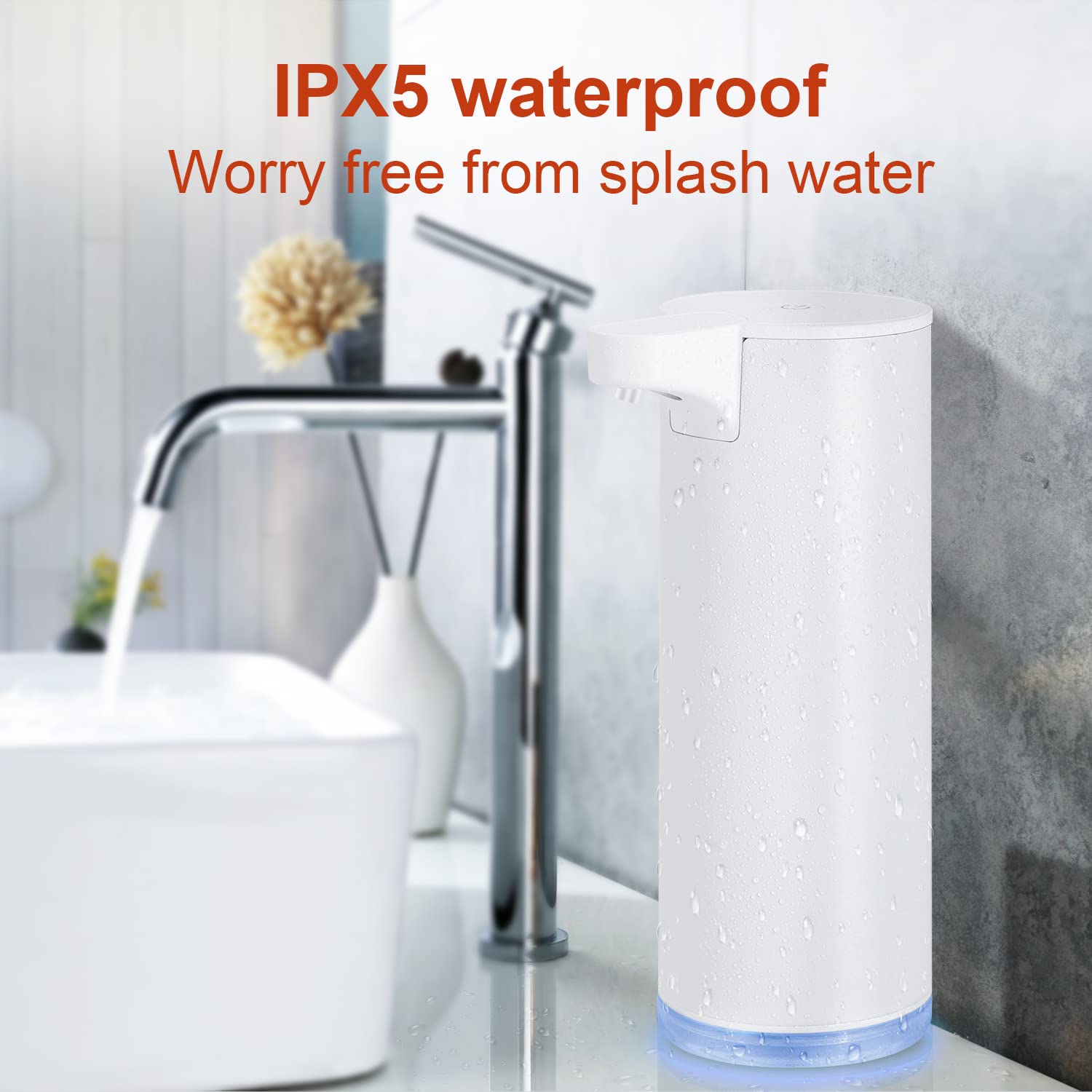 Automatic Foaming Soap Dispenser: LAOPAO Rechargeable Touchless Soap Dispenser Stainless Steel Foam Soap Dispenser for Bathroom Hand Soap Pump for Kitchen Xmas Gift  9oz  White