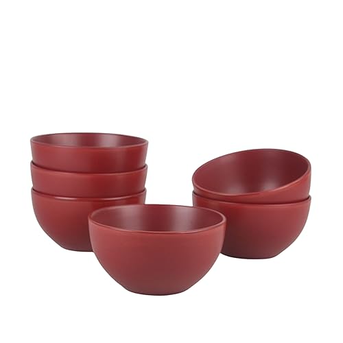 10 Strawberry Street Wazee Matte 5516Oz Cereal Bowl, Set Of 6, Red