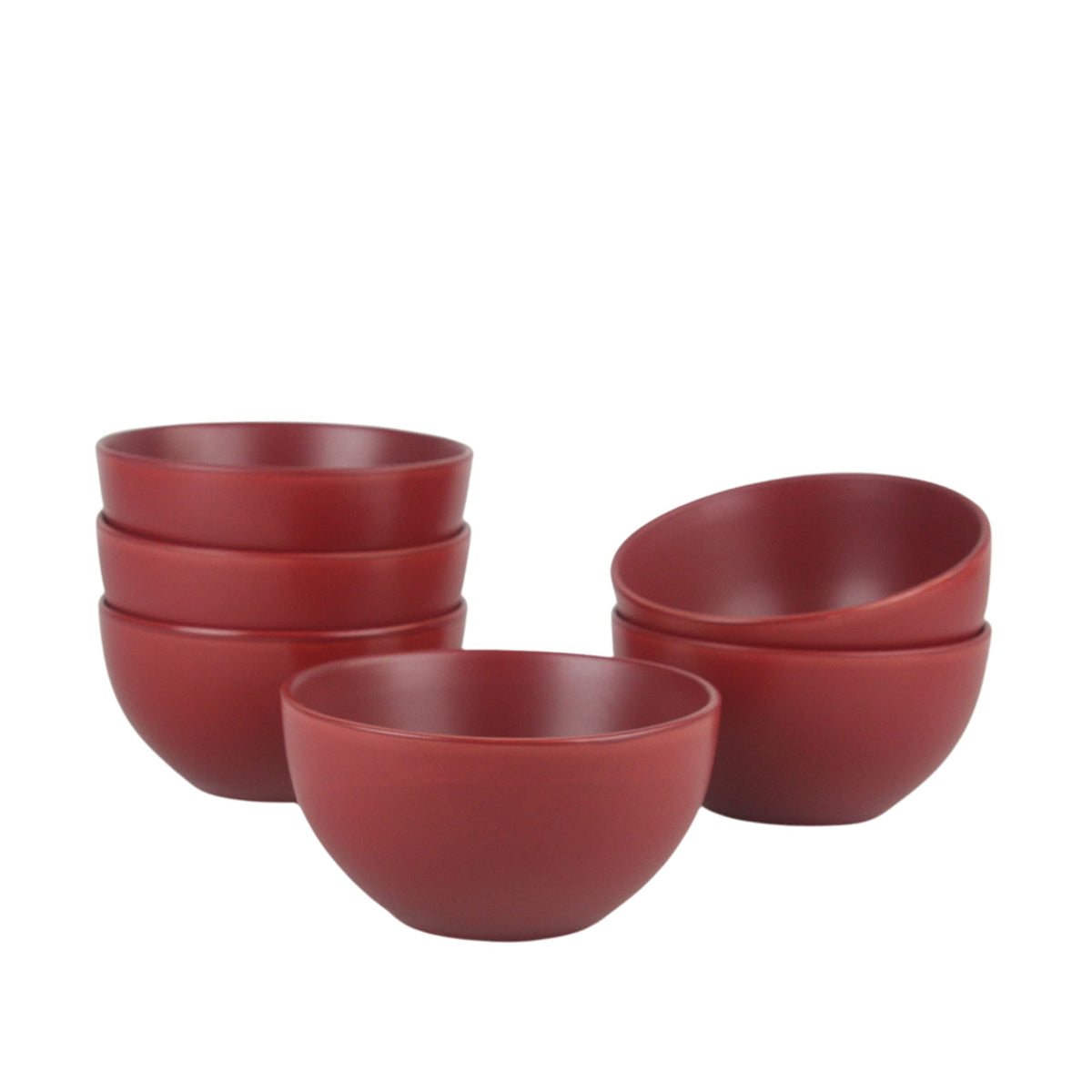 10 Strawberry Street Wazee Matte 5516Oz Cereal Bowl, Set Of 6, Red