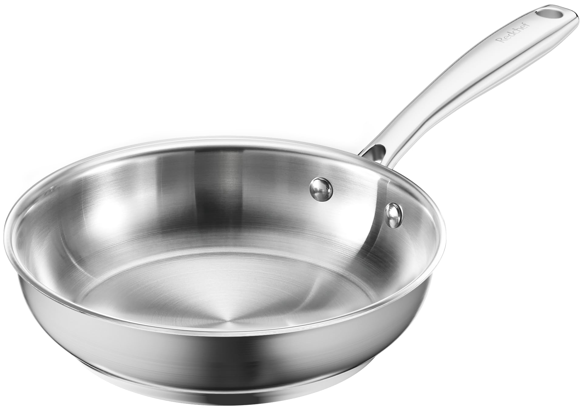 Redchef Stainless Steel Frying Pan 8 Inch Small Omelette Pan Open Skillet