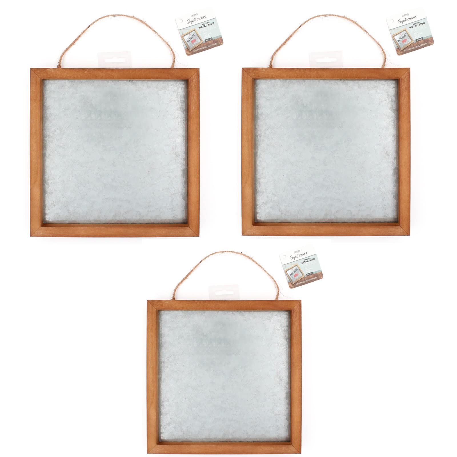 ArtSkills Wood Framed Galvanized Metal Plaque, Blank Metal Sign for Personalized Signs, Kitchen Decorations, DIY, Rustic Home D 