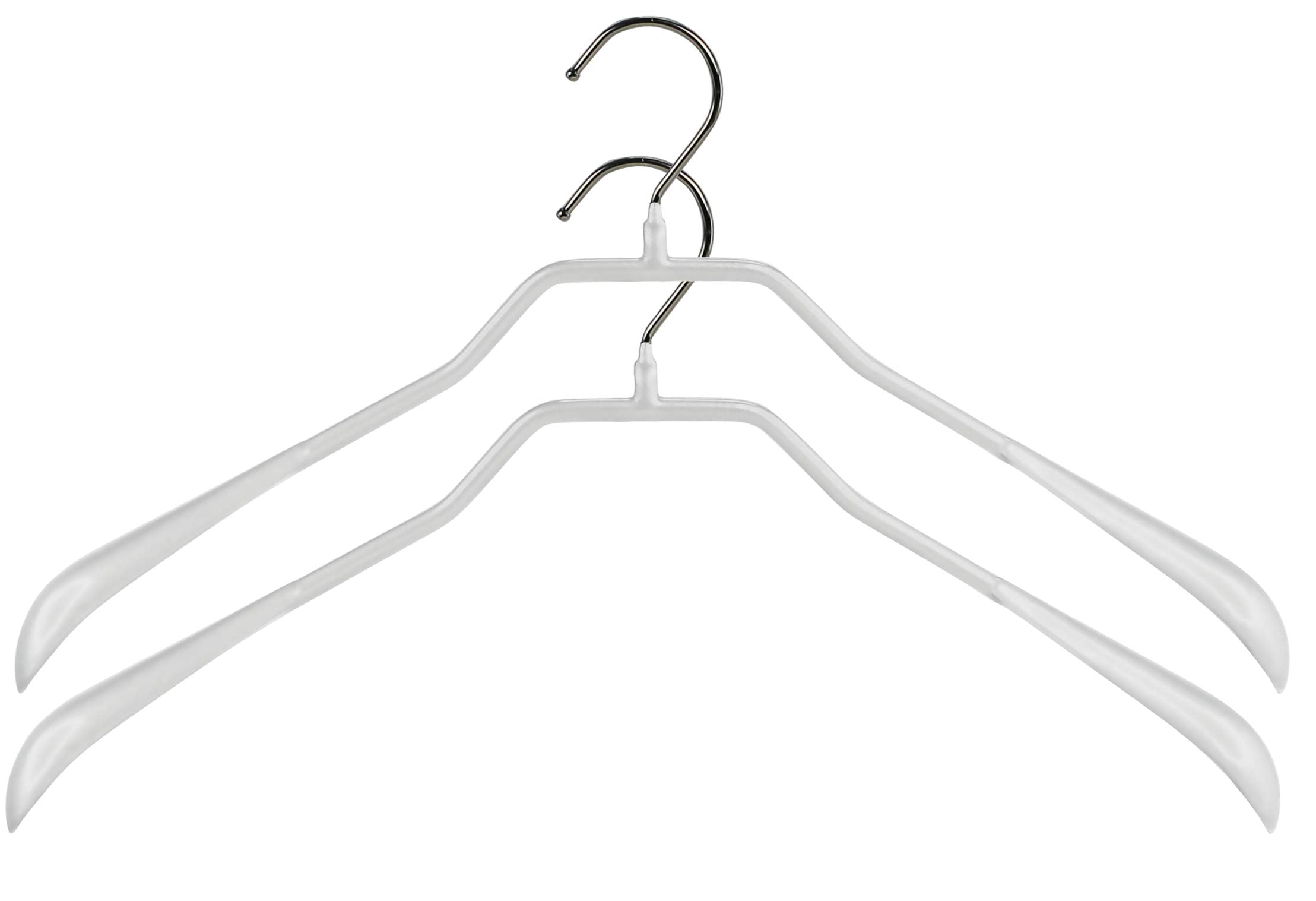 Mawa By Reston Lloyd Bodyform Series Non-Slip Space-Saving Clothes Hanger For Jackets, Suits And Coats, 16-1/2'', Style 42/L, Wh