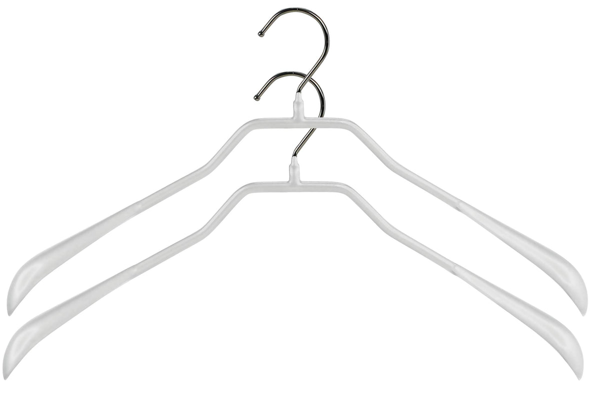 Mawa By Reston Lloyd Bodyform Series Non-Slip Space-Saving Clothes Hanger For Jackets, Suits And Coats, 16-1/2'', Style 42/L, Wh