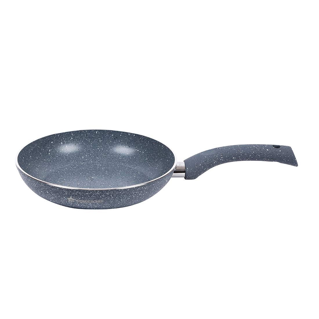Wonderchef Granite Non-Stick Fry Pan, Induction Bottom, Soft-Touch Handles, Virgin Grade Aluminium, Pfoa/Heavy Metals Free, 3.5M