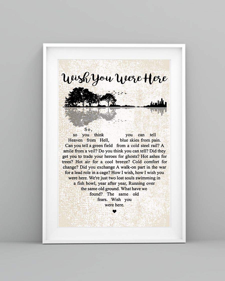 Mattata Wish You Were Here Lyrics Poster Print (16'' X 24'')