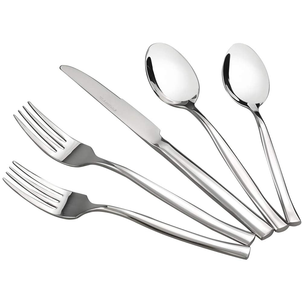 Idomy 60-Piece Stainless Steel Flatware Set, Cutlery Set Service For 12