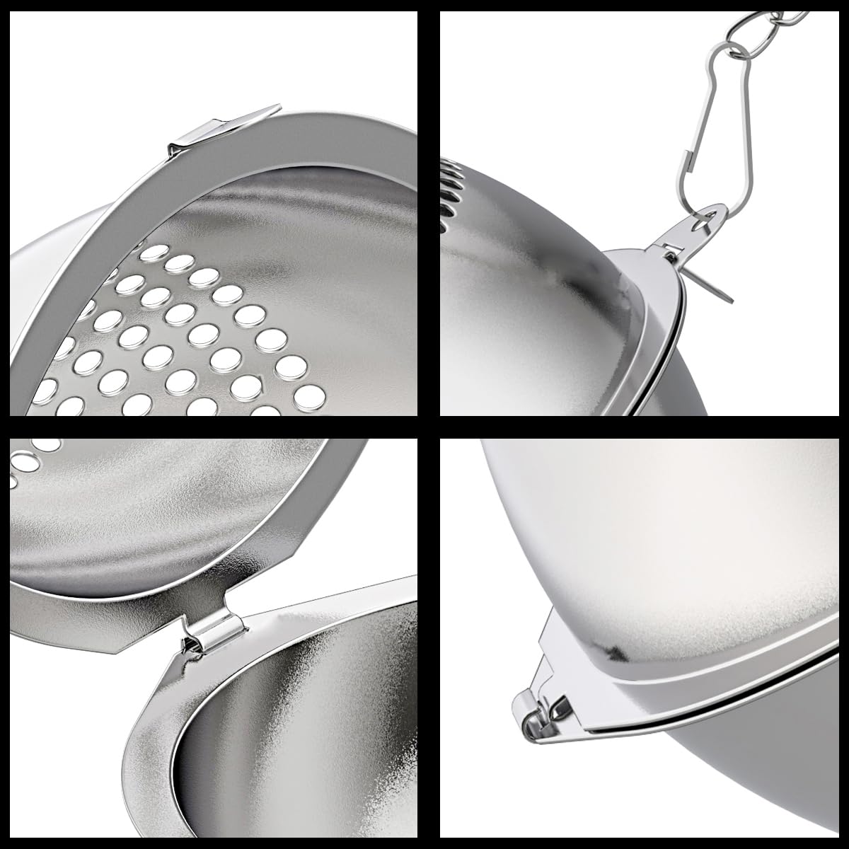 Lyxa Sr 2 Pack Food Grade 304 Stainless Steel Mesh Tea Ball 2.1 Inch Tea Infuser Strainer Filter Diffuser For Loose Tea