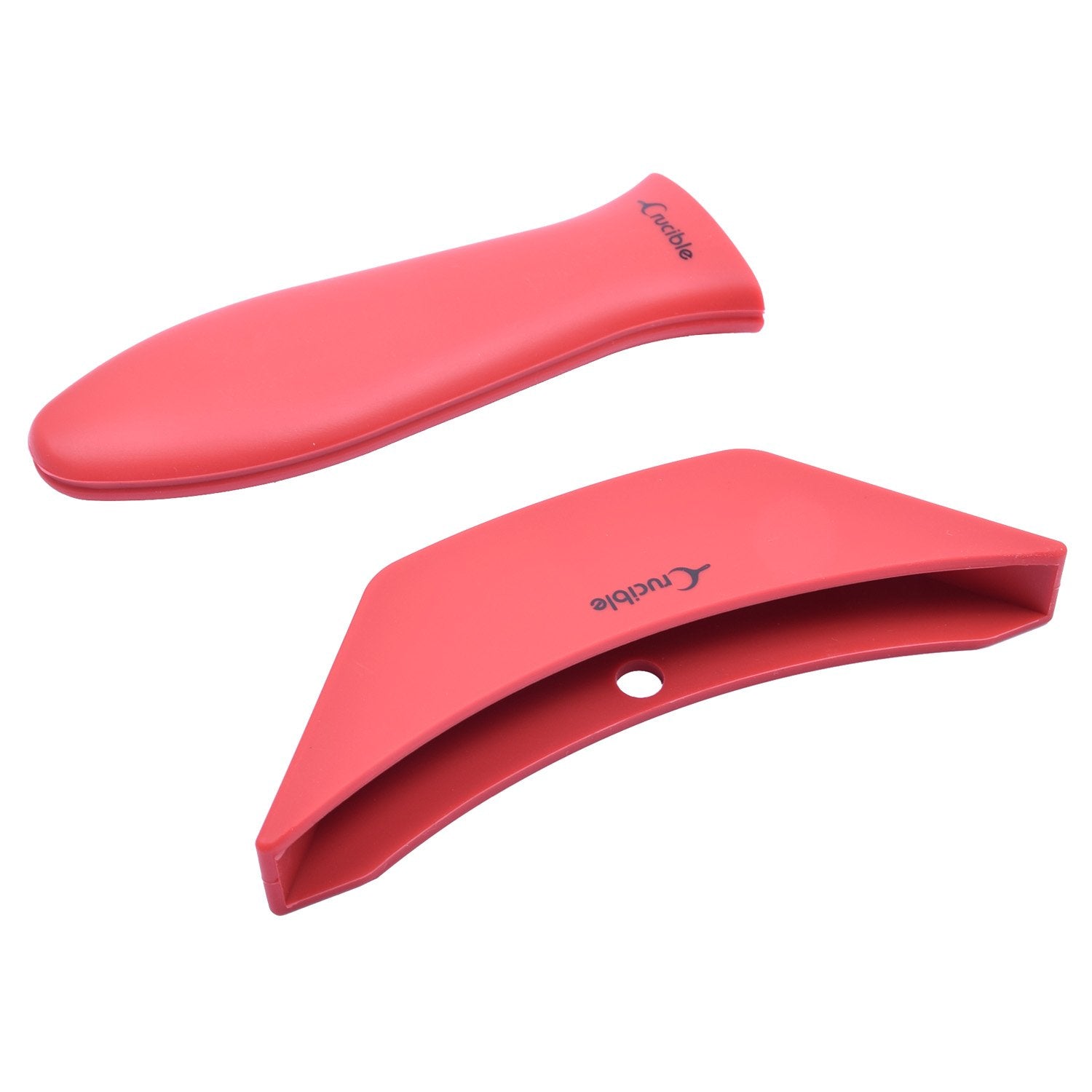 Silicone Hot Handle Holder + Assist Holder, Potholder (2-Pack Mix Red) For Cast Iron Skillets, Pans, Frying Pans & Griddles, Met