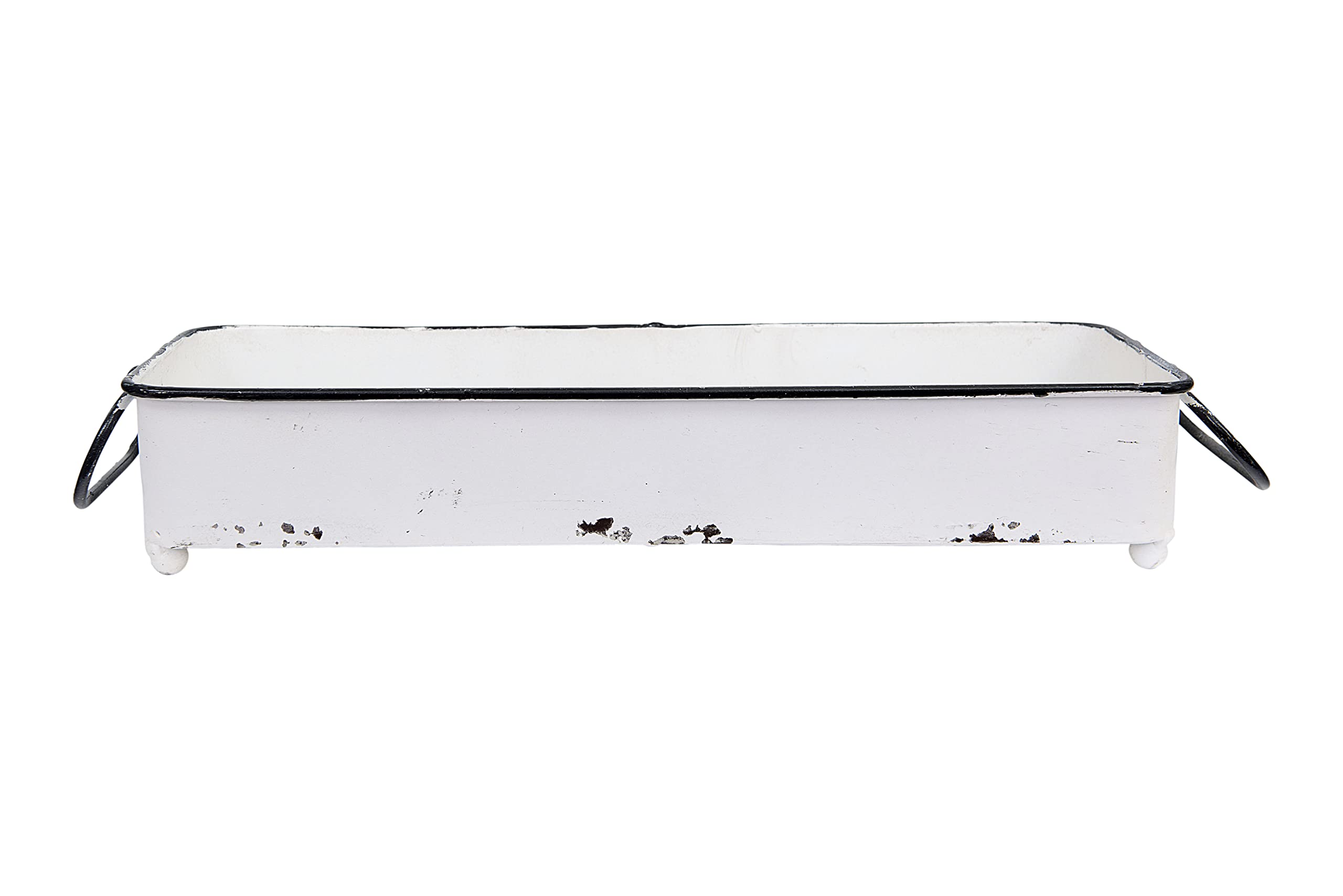 Decorative Rectangle Distressed Metal Tray