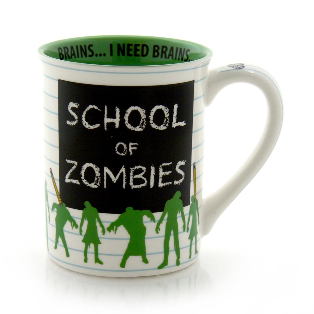 Our Name Is Mud 16-Ounce 'School Of Zombies' Mug By Lorrie Veasey, 4.5-Inch