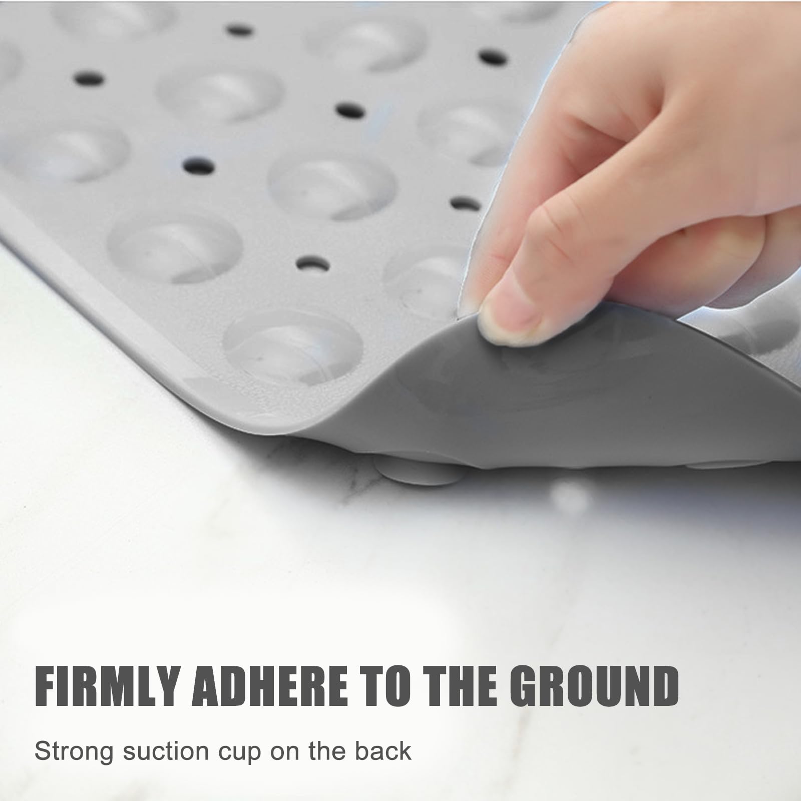 Anti Slip Extra Long Bathtub And Shower Mat 39'' X 16'', Wet Floor Non-Slip For Elderly & Kids Bathroom, 30% Longer Bathtub Mats