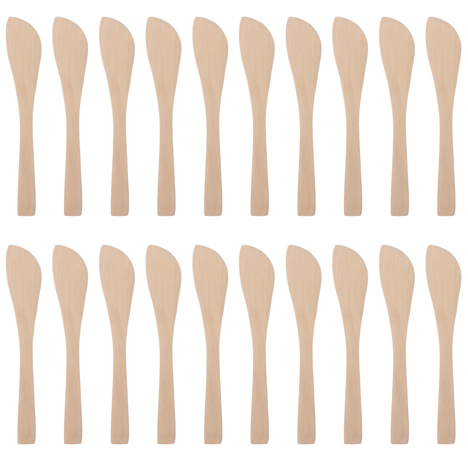 Doitool 20Pcs Butter Spreaders Wooden Cheese Spreader, Dumpling Making Tools Cheese Jelly Jam Spreader Dumpling Filling Spreadin