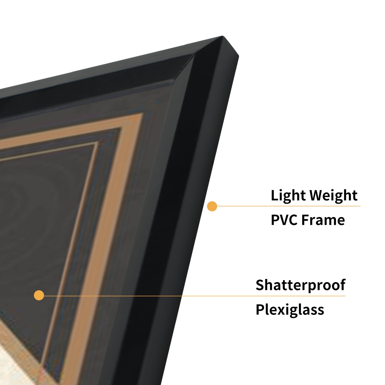 Edenseelake 8.5 x 11 Picture Frame Set of 6, Black 8.5 x 11 Certificate Frame for Award Document Diploma, Wall or Tabletop Displ