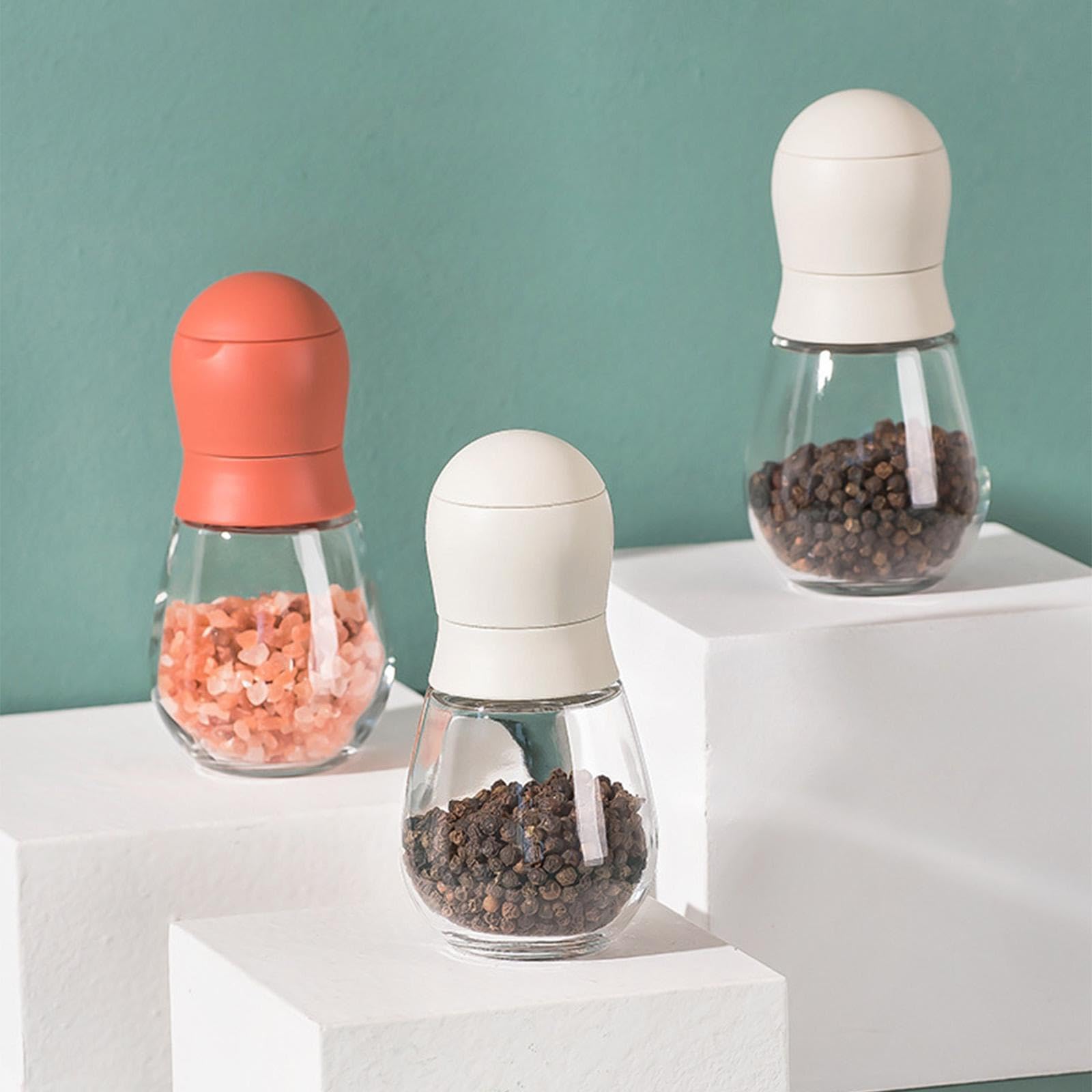 SNAPPSY Pepper or Salt Grinder Family Meal Peppercorns Dinner Chef Manual Spice Mill White