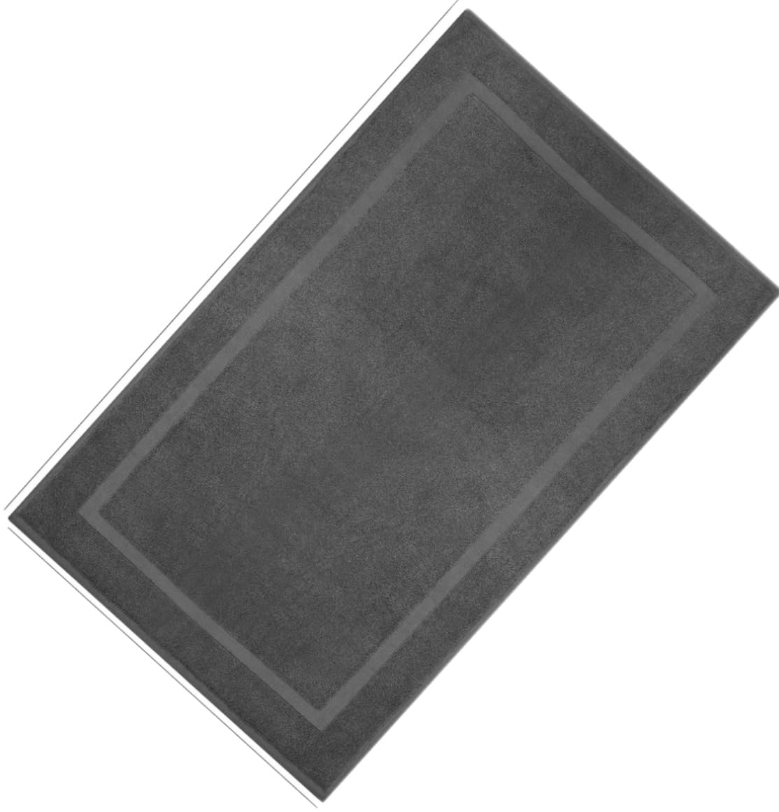 Eco Towels Cotton Banded Bath Mats 1 Pack, [Not A Bathroom Rug], 22''X34'' (Grey (Pack Of 1))
