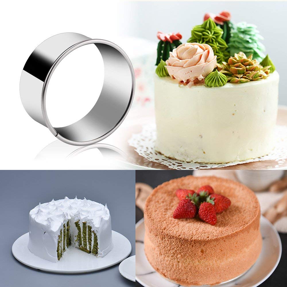 Kspowwin Biscuit Cookie Cutters Set,Stainless Steel Circle Round Cookie Biscuit Cutters In Graduated Sizes Shape Molds For Pastr