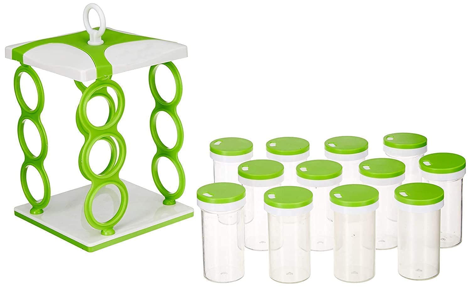 Chargeworld Unbreakable Plastic Multipurpose Masala Rack,Spice Box 12 Pcs