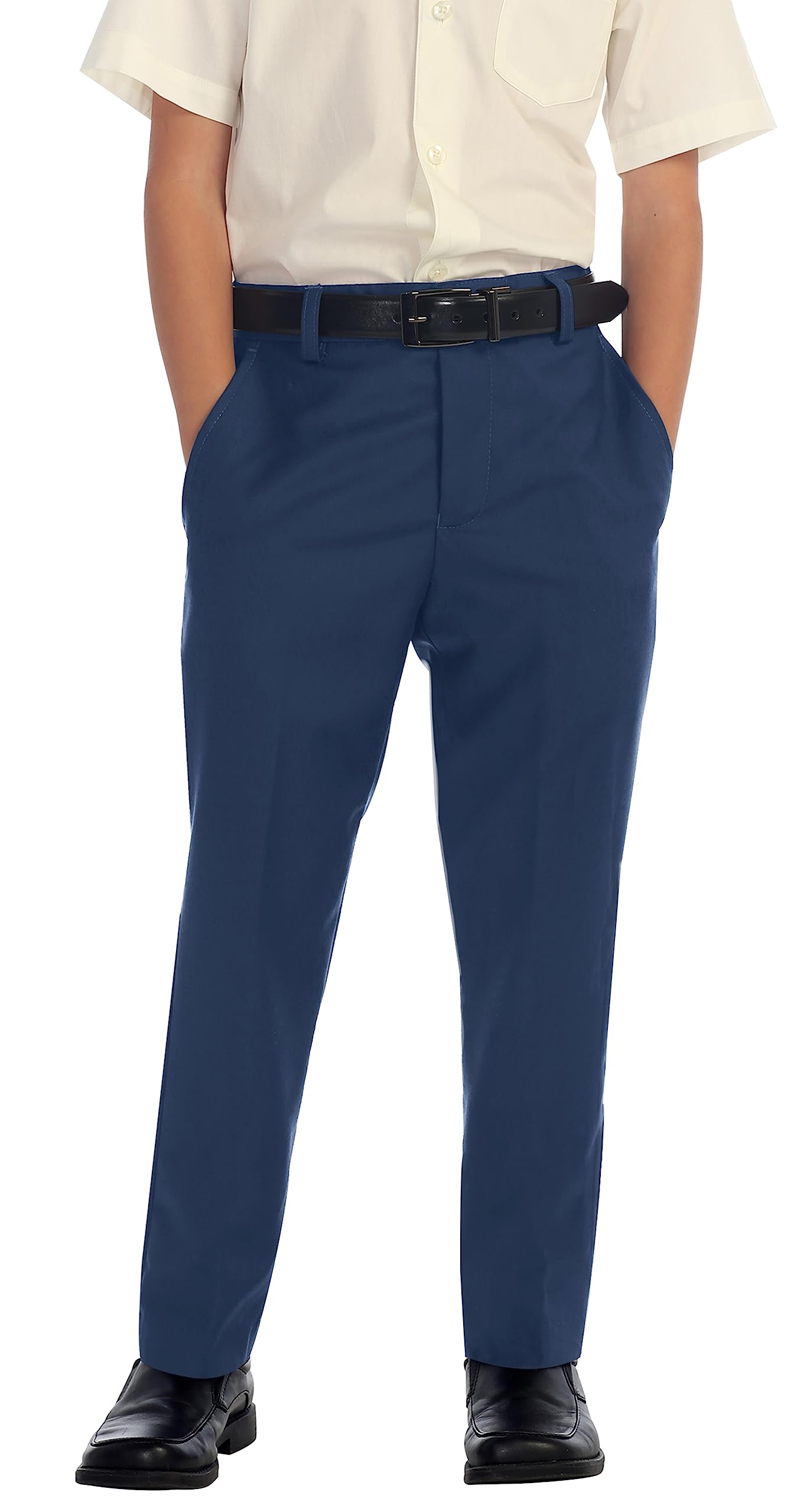 gioberti Boys Flat Front Dress Pants, Royal Blue, 2T
