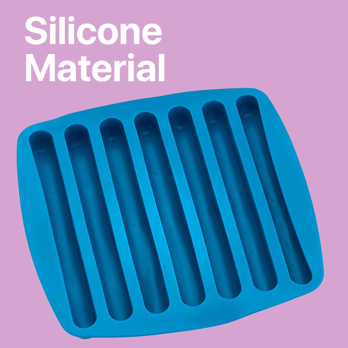 Cheer Collection Silicone Ice Stick Tray - Long Ice Cube Mold For Water Bottle Ice Stick - Easy Pop Out Water Bottle Ice Cube Tr