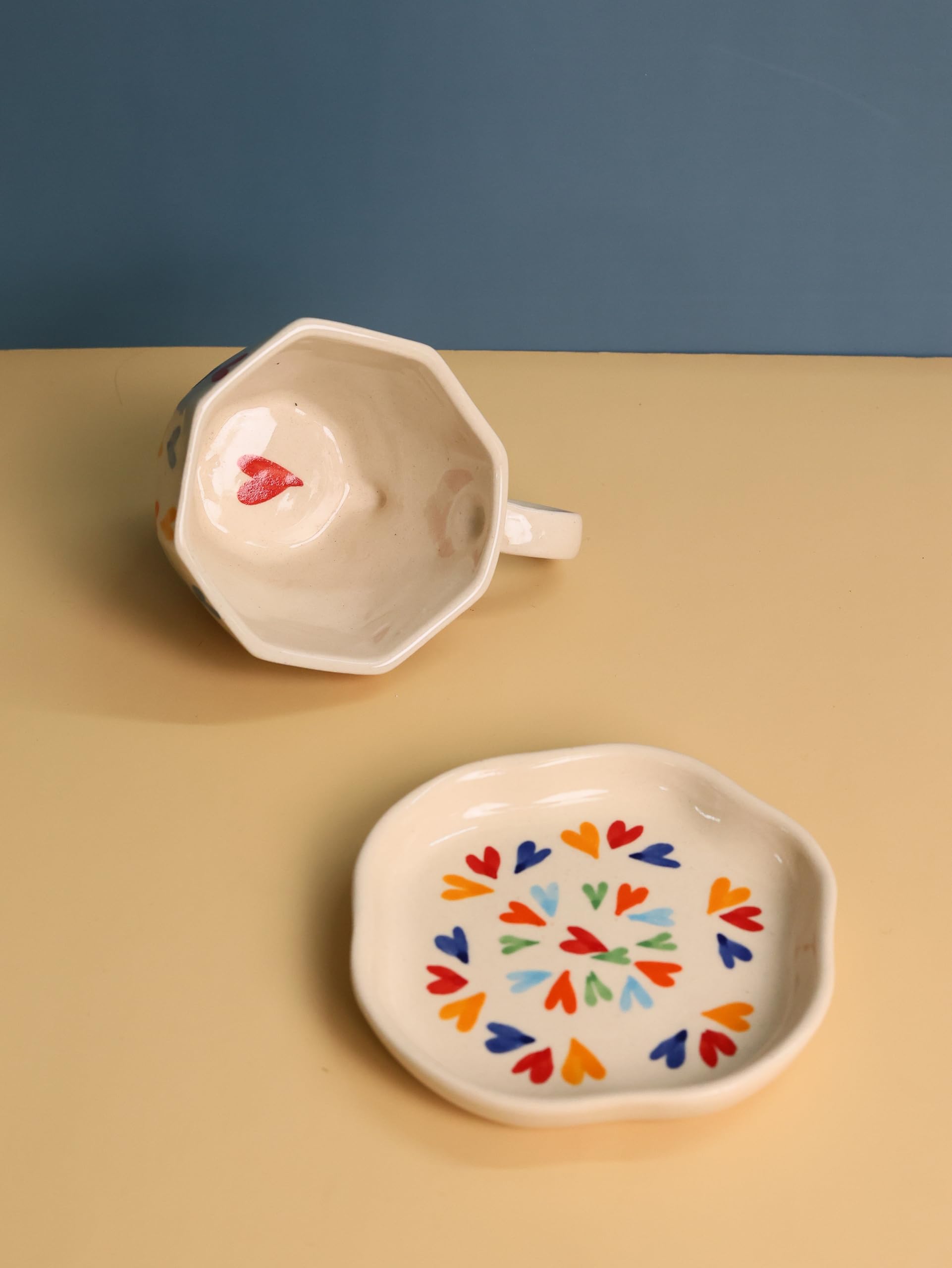 Weaving Homes Handcrafted Ceramic #Loveislove Mug & #Loveislove Dessert Plate, Serveware, Kitchenware, Ceramic Coffee Mugs, Plat