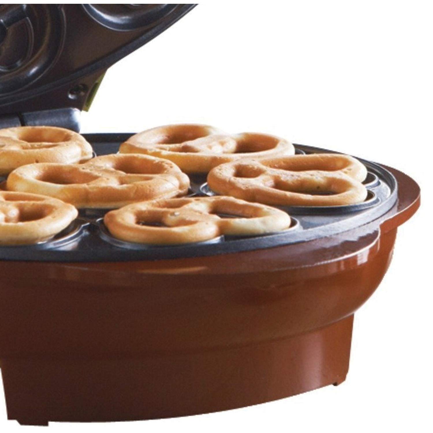 Brentwood Mini Pretzel Maker Machine Non-Stick, Green