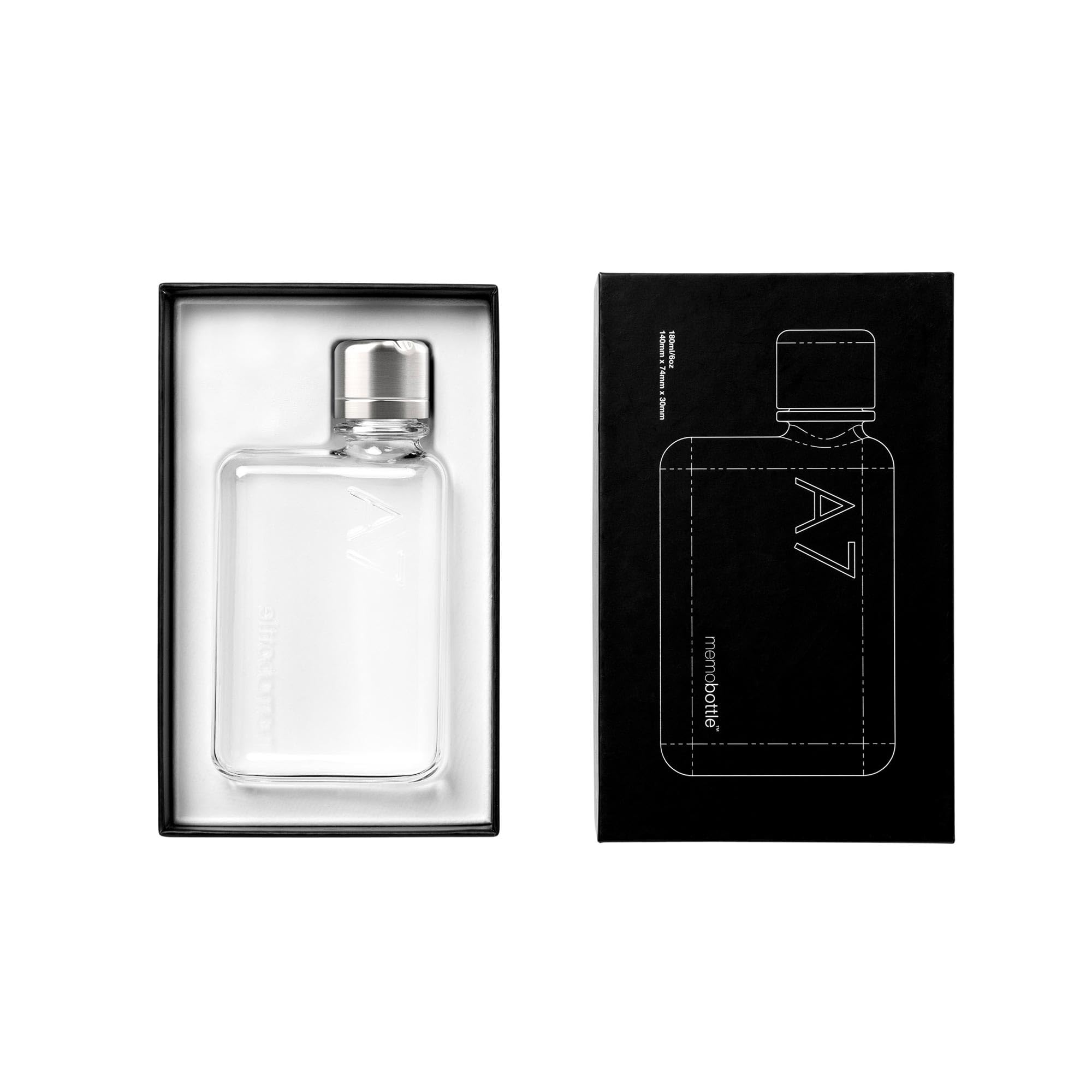 A7 Memobottle - The Flat Water Bottle Designed To Fit In Your Bag | Bpa Free | 6Oz (180Ml)