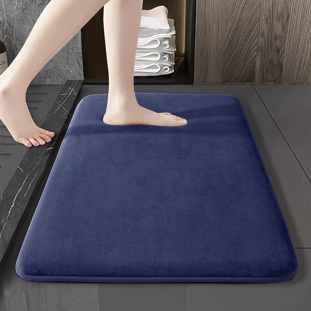 Sonoro Kate Memory Foam Bathroom Rugs, Ultra Absorbent & Non-Slip Bath Rugs, Machine Washable Bathroom Mats, Soft Velvet Bath Ma