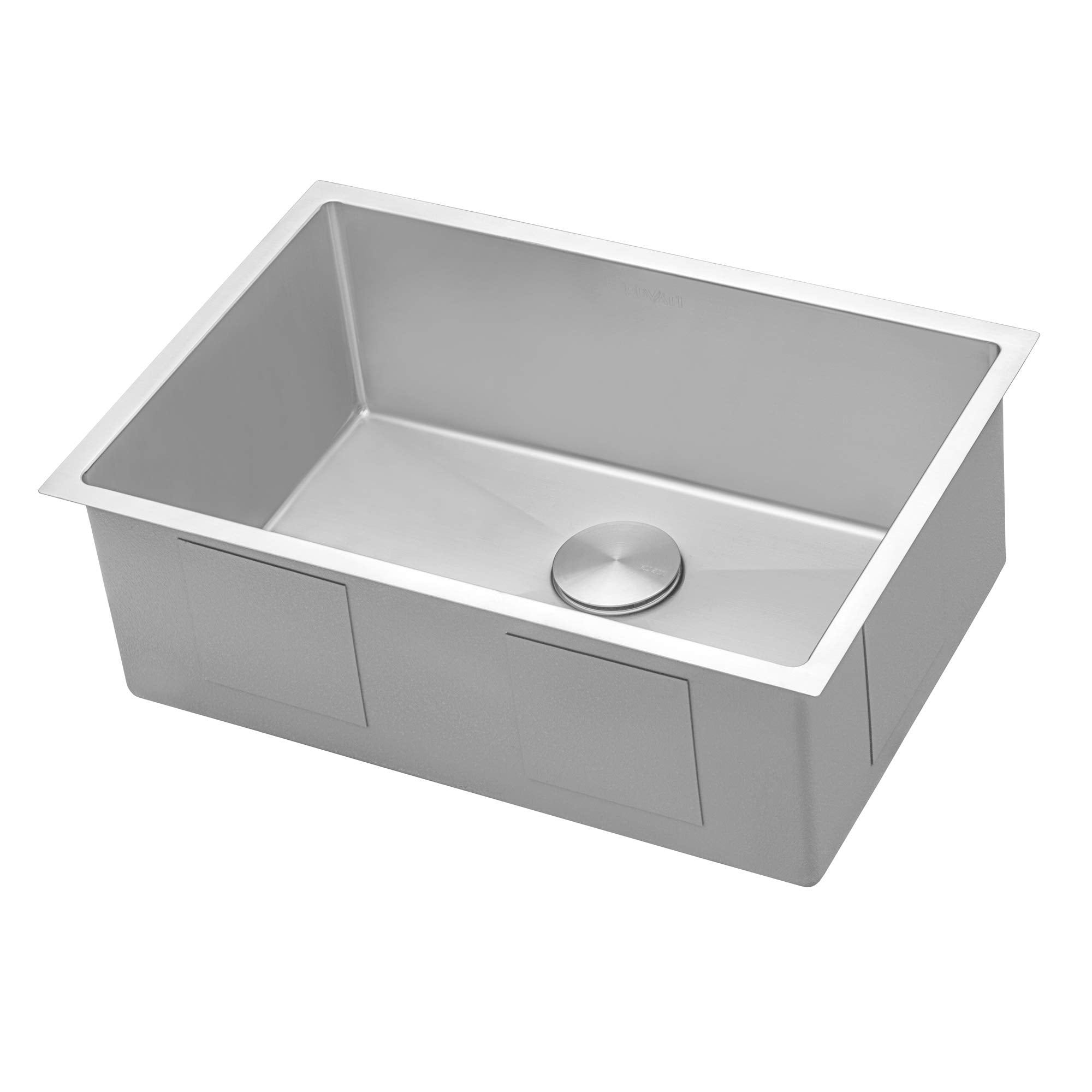 Ruvati 27-Inch Undermount 16 Gauge Rounded Corner Stainless Steel Kitchen Sink Single Bowl - Rvh7127