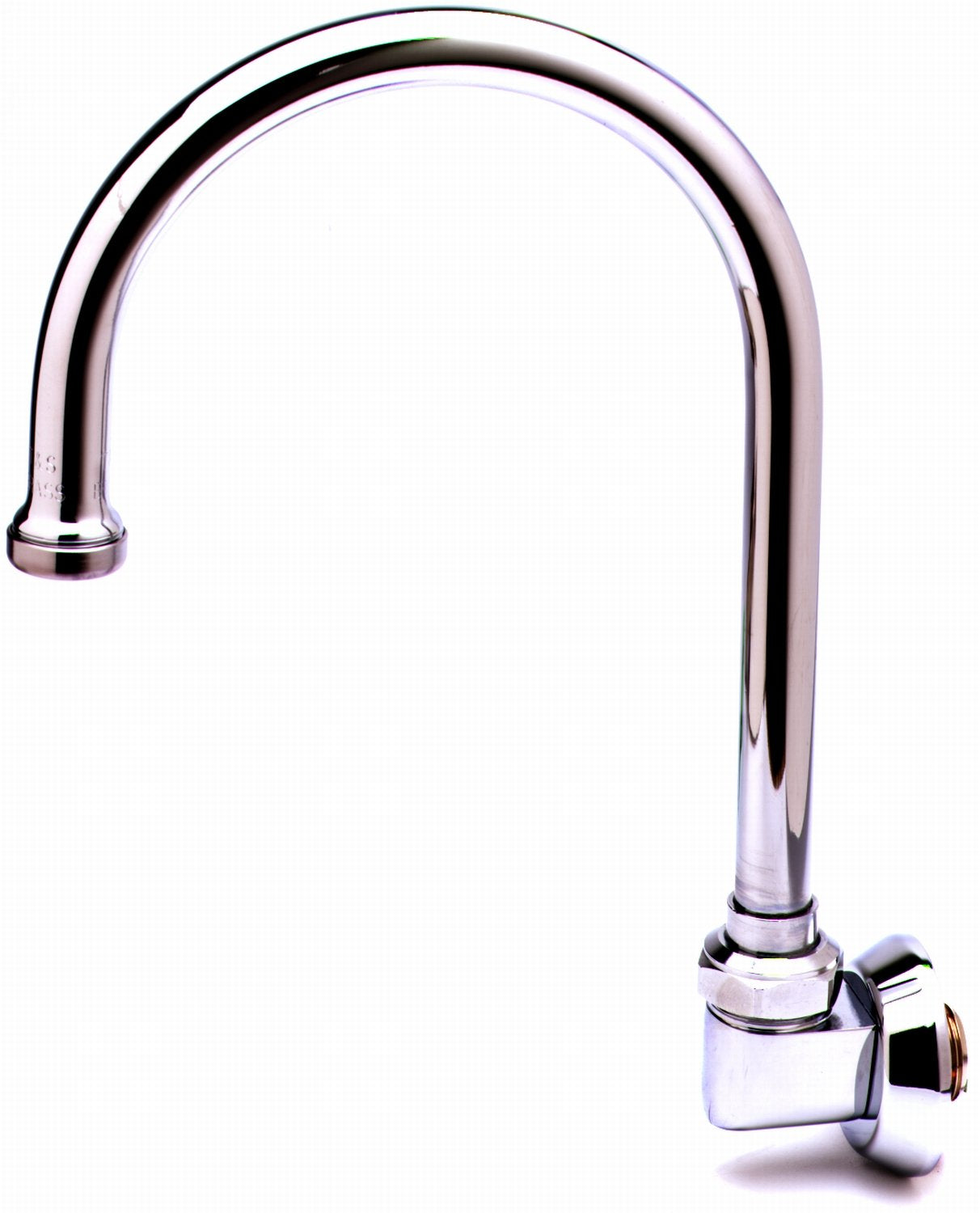 T&S Brass B-0525 Swivel Gooseneck, Wall Mount, Stream Regulator, 5-11/16-Inch Spread, 10-1/2-Inch Height