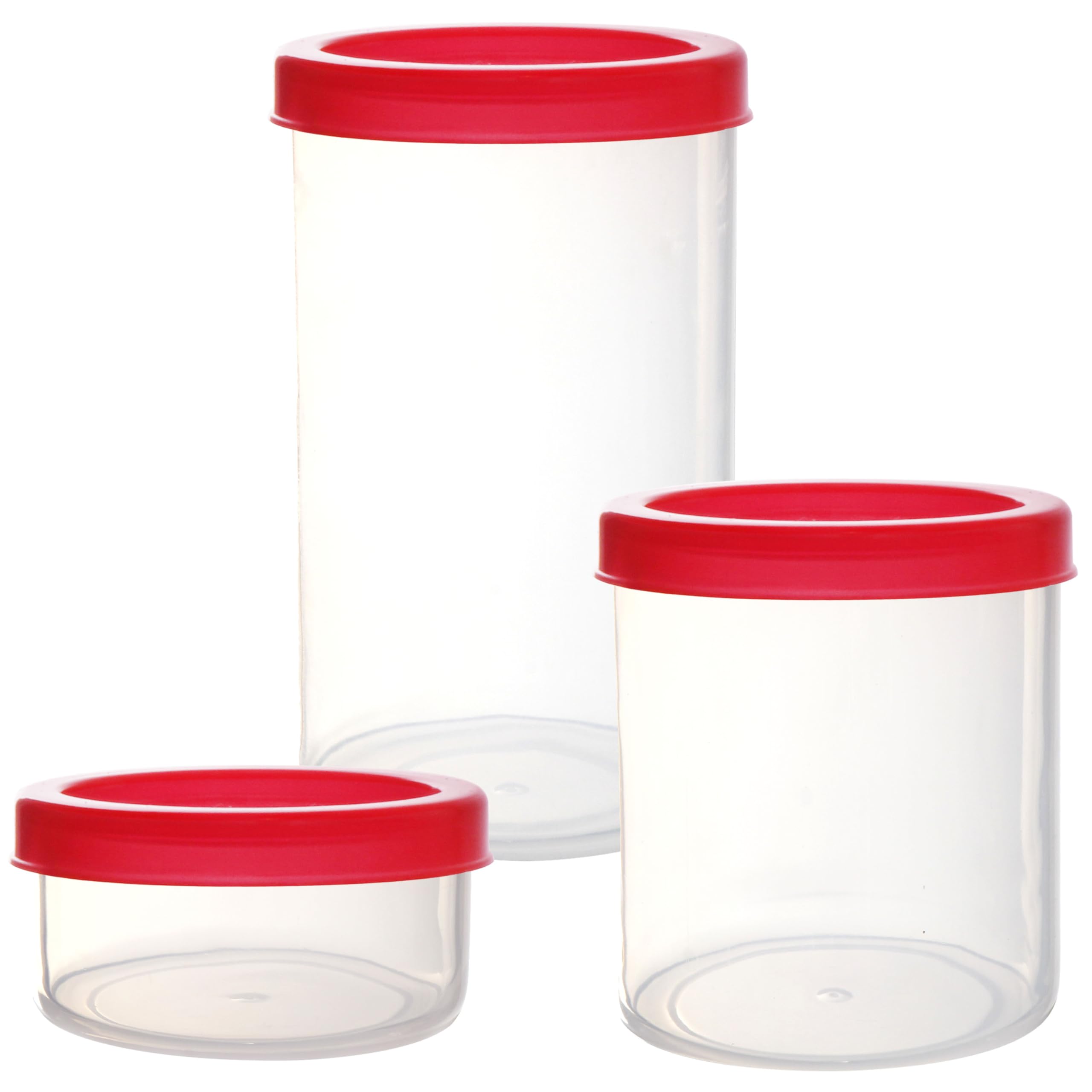 Youngever 3 Pack Plastic Condiment Containers, Sauce Containers with Lid, Plastic Salad Dressing Container (2oz, 3.5oz, 5oz)