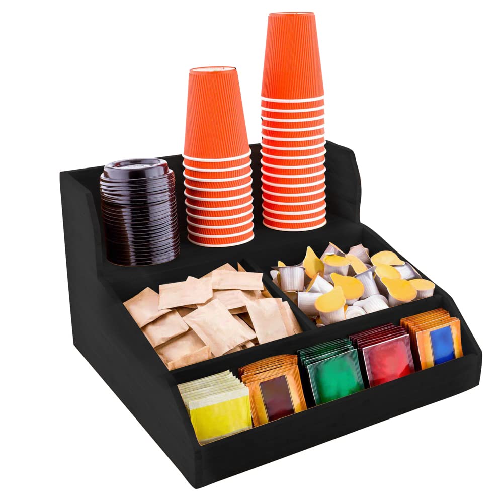 Restaurantware Restpresso 15 X 14.25 X 9.25 Inch Coffee Condiment Organizer 1 Countertop Tea Station Organizer - 3 Shelf Heavy-D