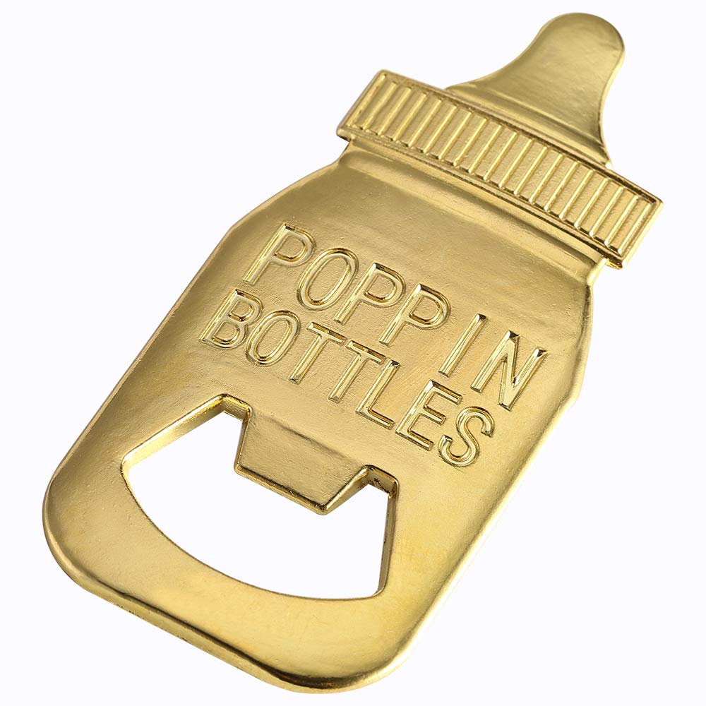 YFS 6 Pcs White Bottle Opener Baby Shower Return Gifts for Guest, Rose Gold Feeding Bottle Opener Wedding Favors,Super cute Part