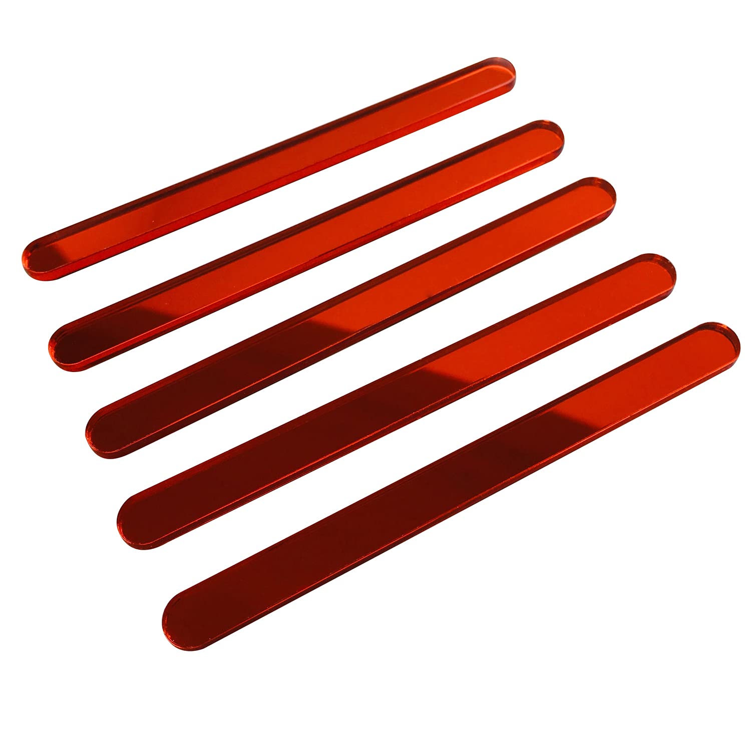 Nuorui 30 Pcs Reusable Acrylic Cakesicle Sticks, Mirror Popsicle Sticks For Party Favors (Red Mirror)