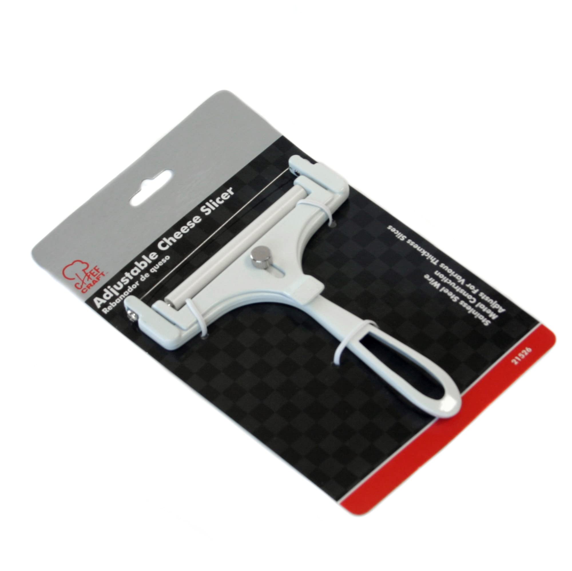 Chef Craft Cheese Slicer - 6" Stainless Steel Wire, White - Model 21526