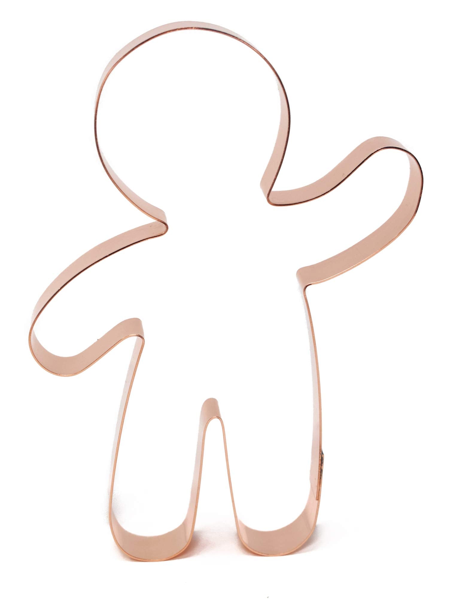 Gingerbread Boy Of The Year Christmas Cookie Cutter 4.25 X 6 Inches - Handcrafted Copper Cookie Cutter By The Fussy Pup