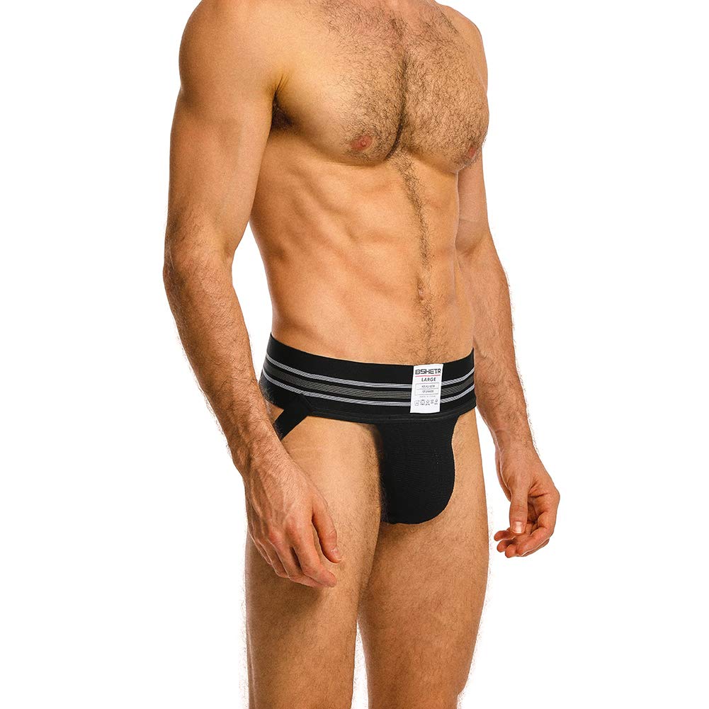 Bshetr Mens Athletic Supporters Jockstrap Active Underwear (4-Pack(Multipack), Xl:36-38,91Cm-96Cm)