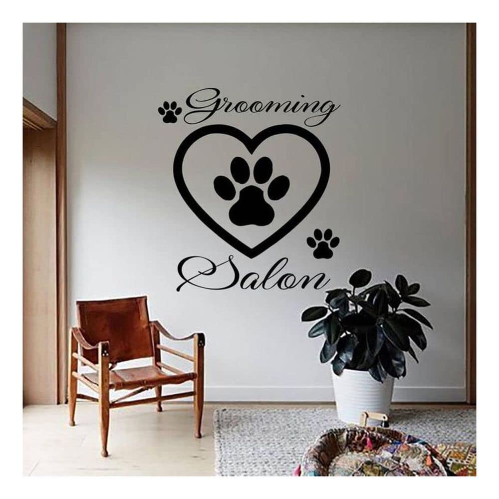 GADGETS WRAP Dog Footprint Wall Decals for Grooming Salon Wall Stickers Home Decoration Decal Mural Shop Window Decor Sticker Wa