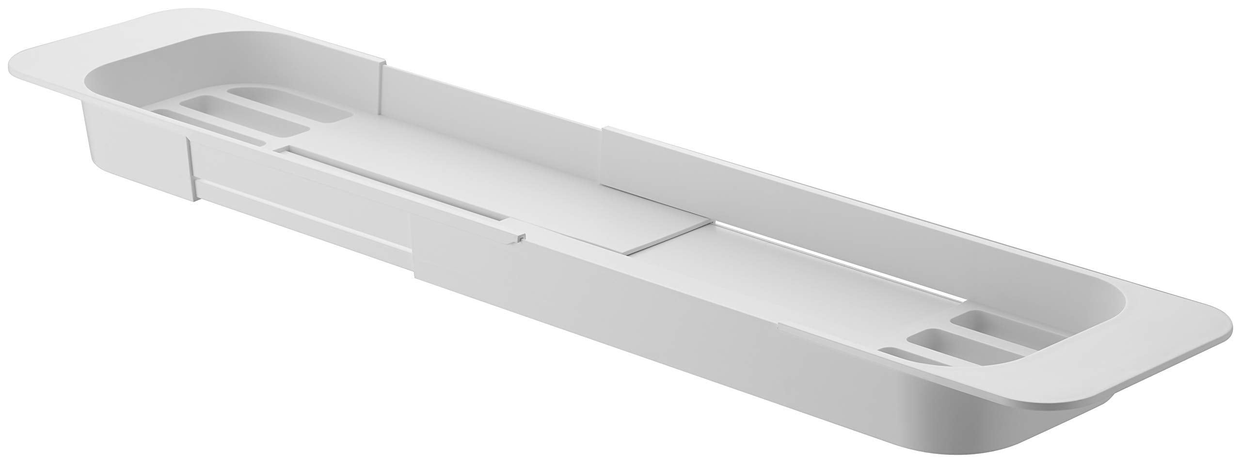 Yamazaki Home Tower Expandable Bathtub Caddy - Bathroom Tray Table Holder., White