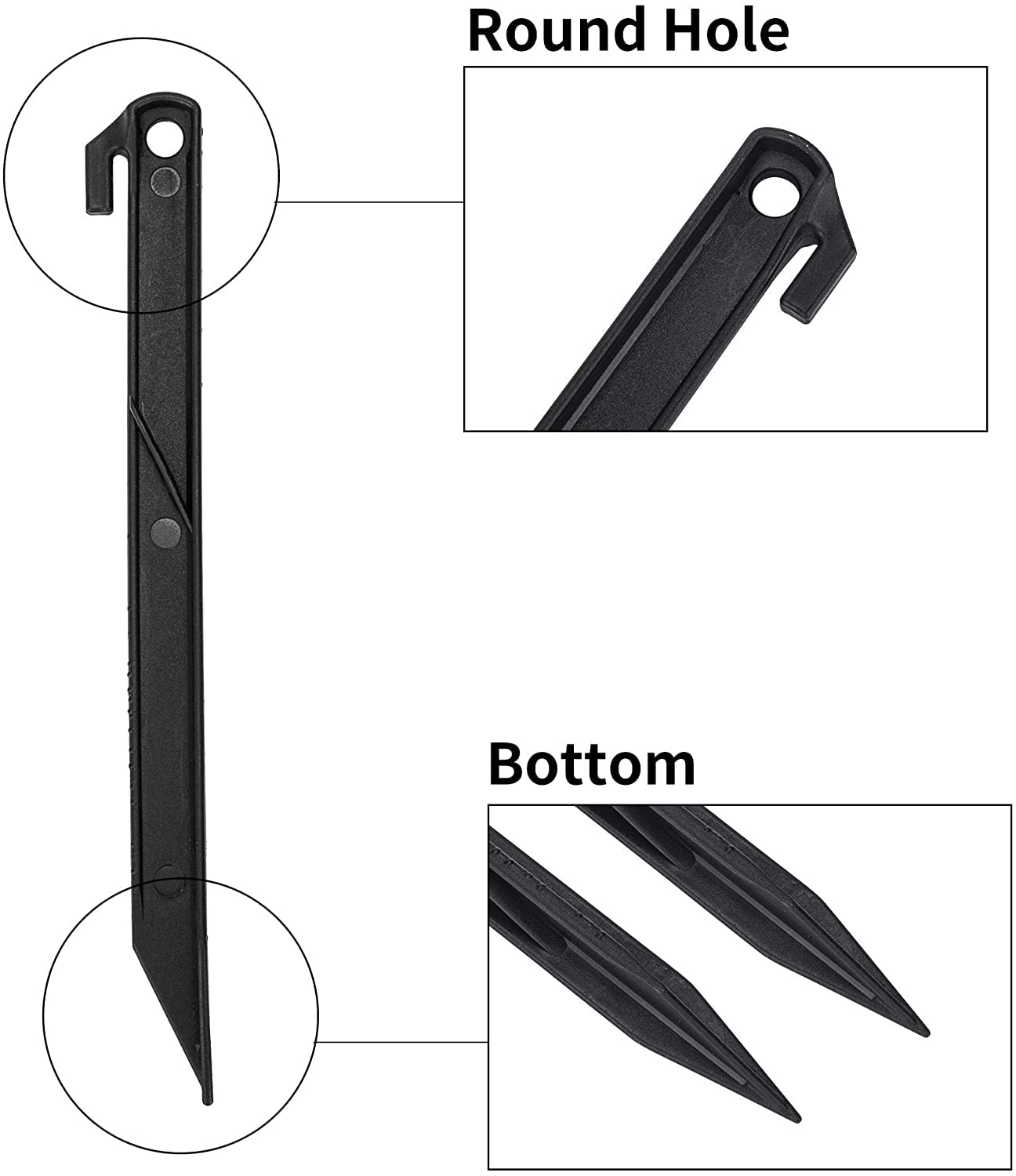 BEISHIDA Holiday Inflatable Replacement Accessories Including Plastic Piles and Tether Hooks Replacement Yard Inflatable Accesso