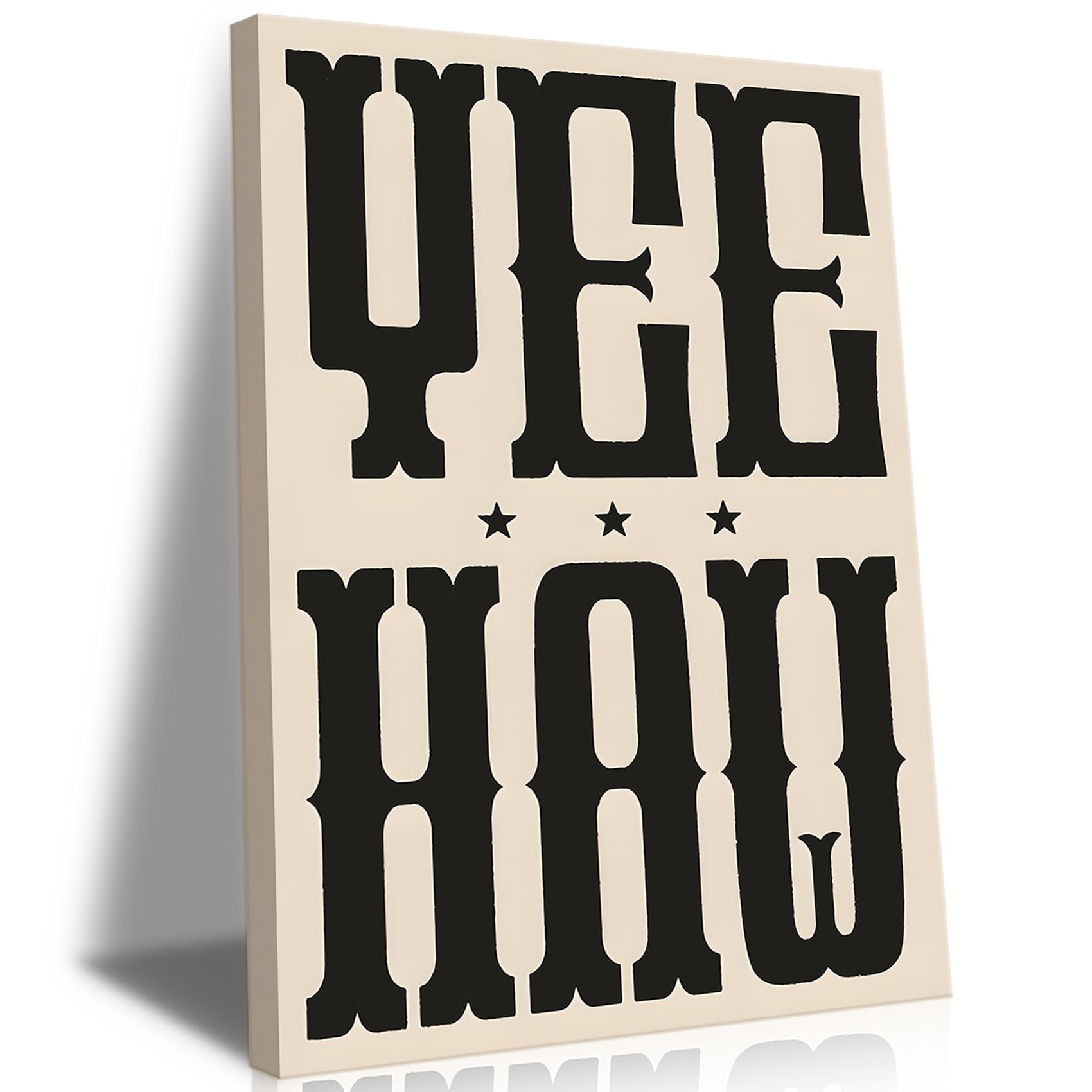 Framed Western Wall Art Vintage Southwestern Canvas Wall Decor Yee Haw Wall Art Southwestern Country Ranch Poster Trendy Modern