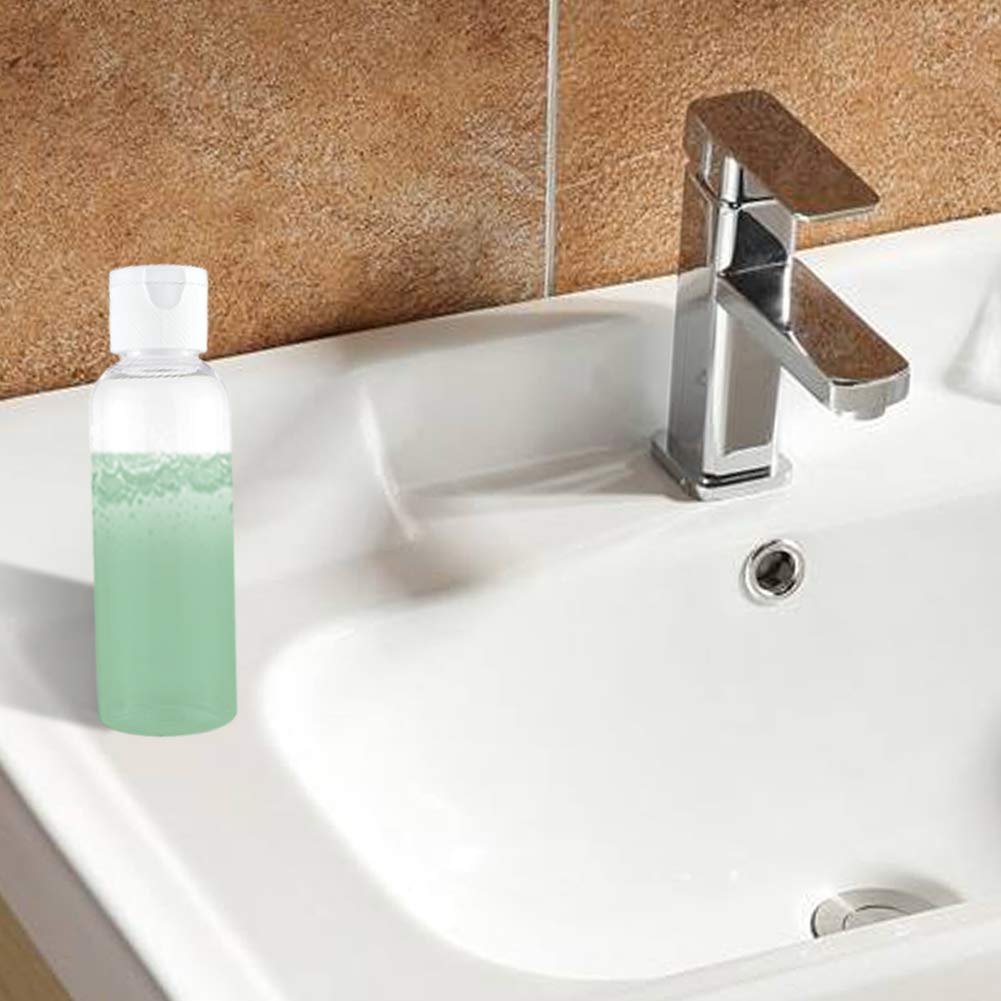 Tancano Plastic Travel Bottles, Clear 3.4Oz/100Ml Empty Lotion Bottle Small Squeeze Bottle Containers With Flip Cap For Shampoo