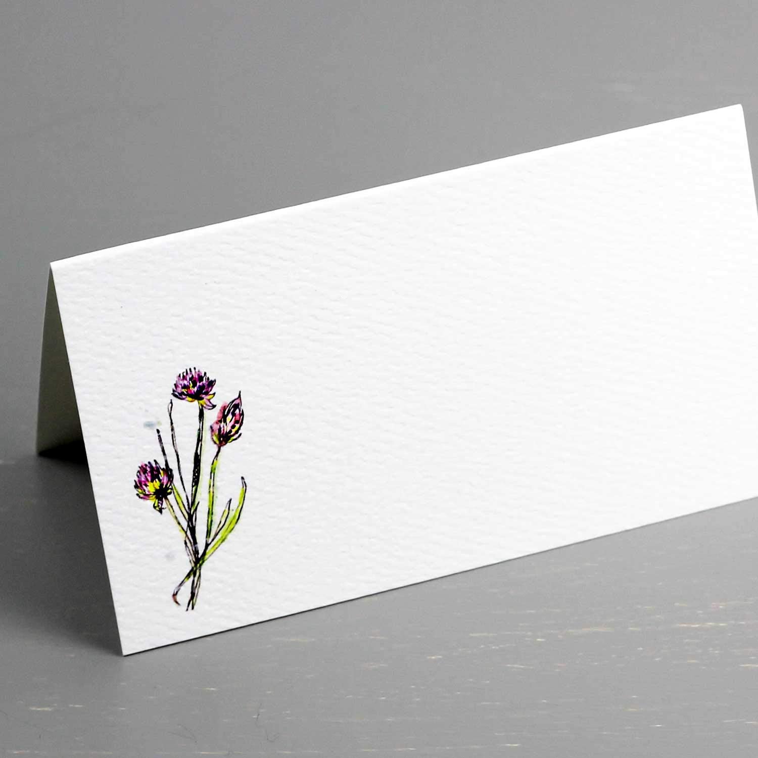 Herb Place Cards (4 Herbs) For Dinner Parties And Events. Table Tent Style, Scored For Easy Folding. Available In Packages Of 12